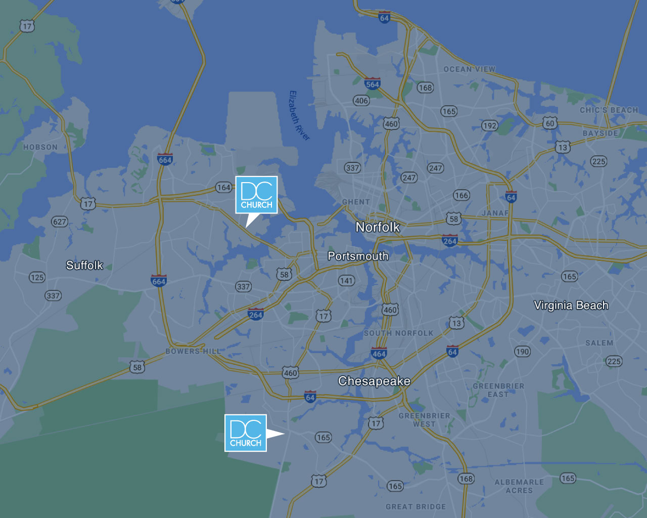 DC Church Campuses Area Map DC Church Campuses Area Map