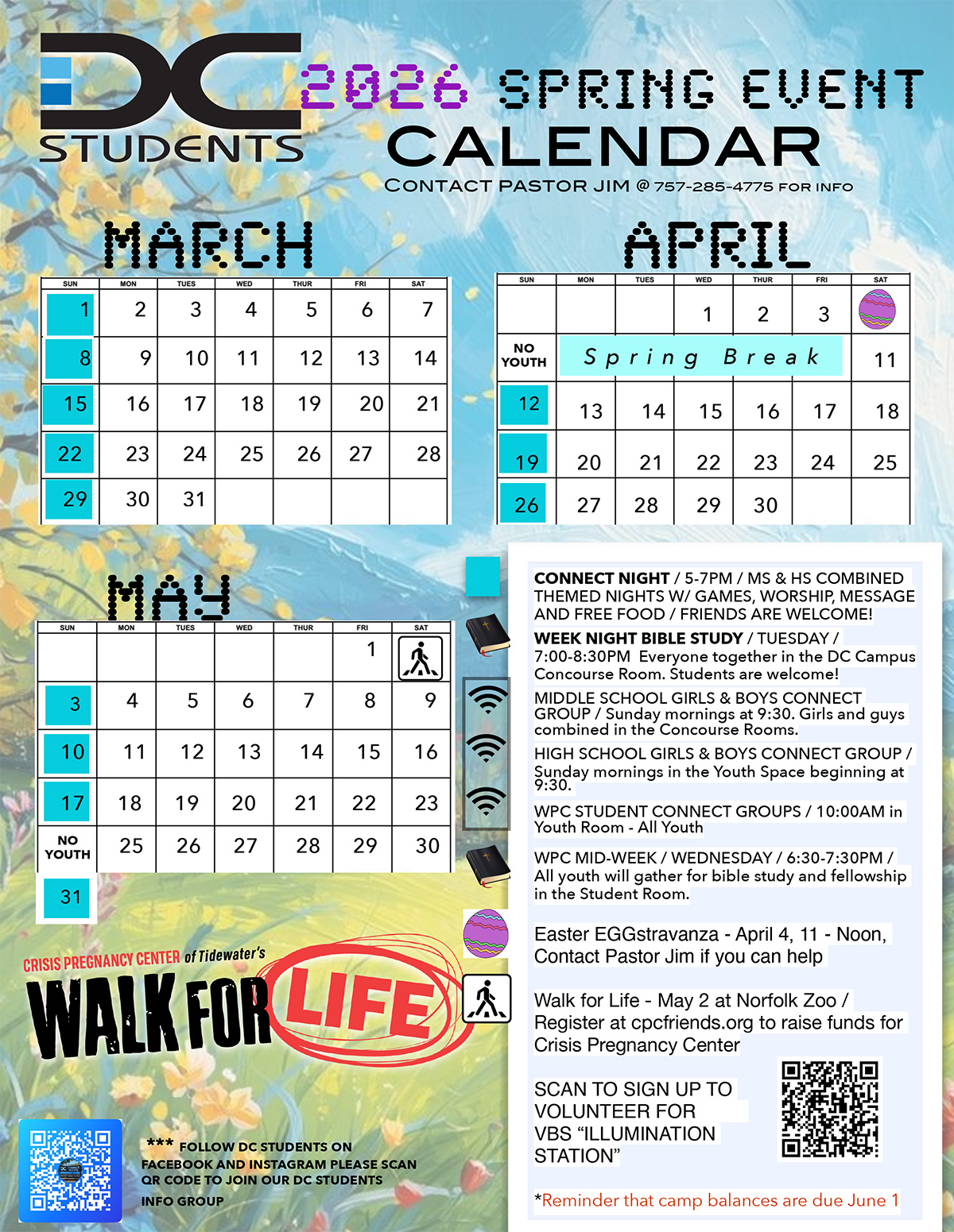 DC Students 2026 Spring Event Calendar